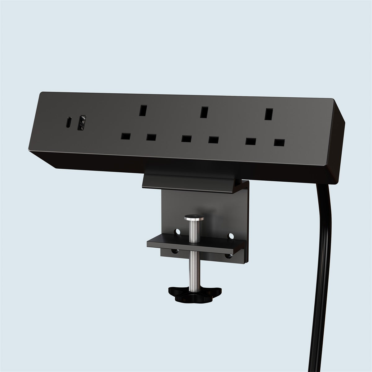 Maidesite desk power strip with USB port black
