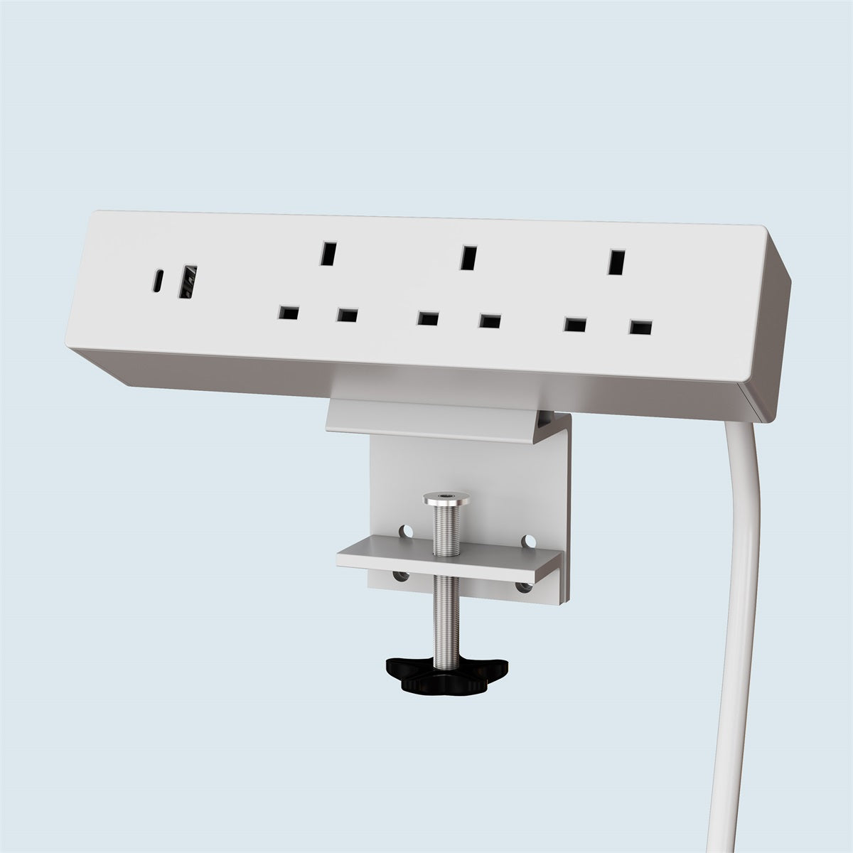 Maidesite desk power strip with USB port white