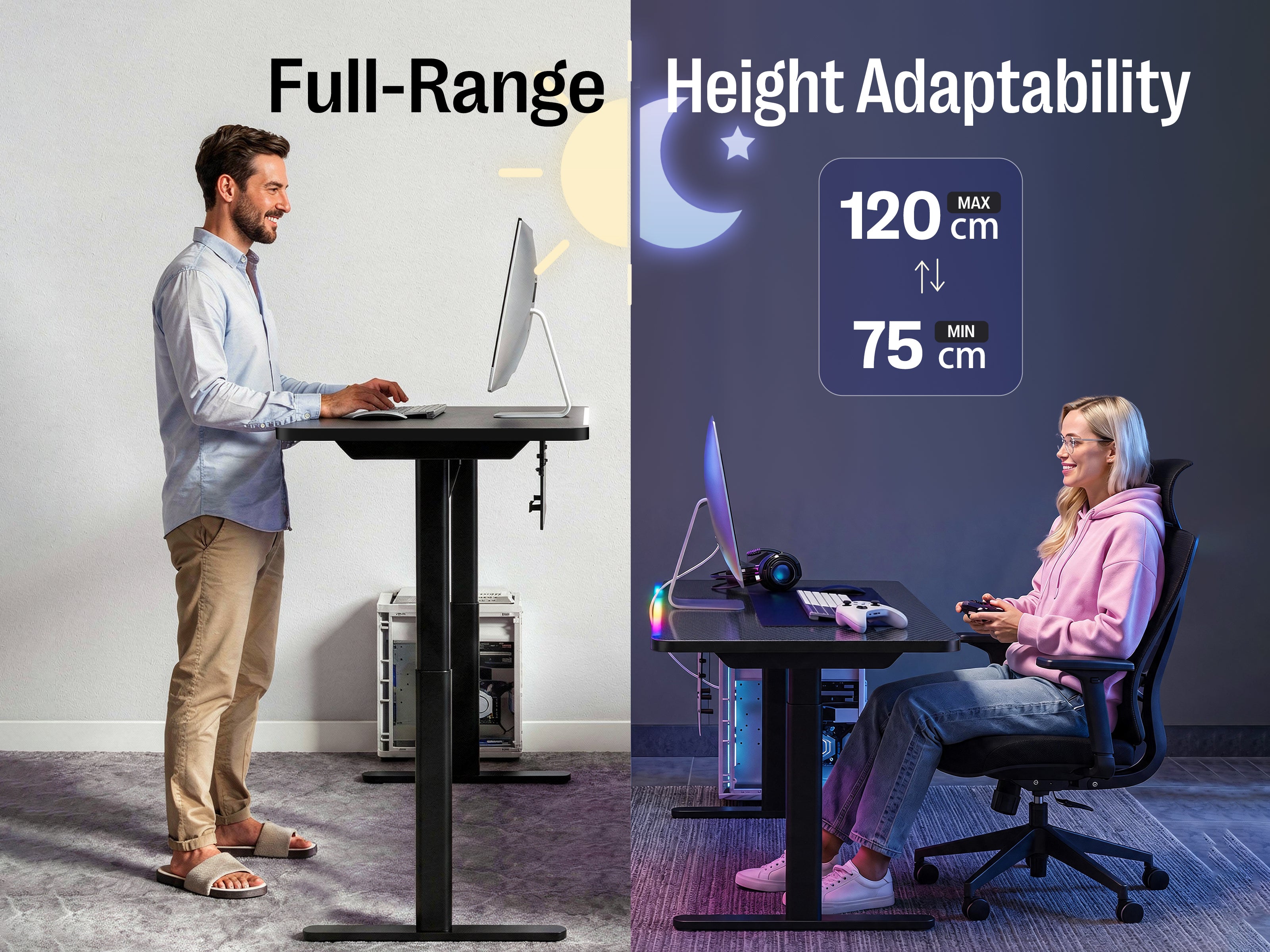 Maidesite Rainbow - Smart Standing Desk with RGB Light Strip