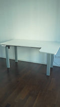 Maidesite Canvas 4 leg standing desk L shape corner desk