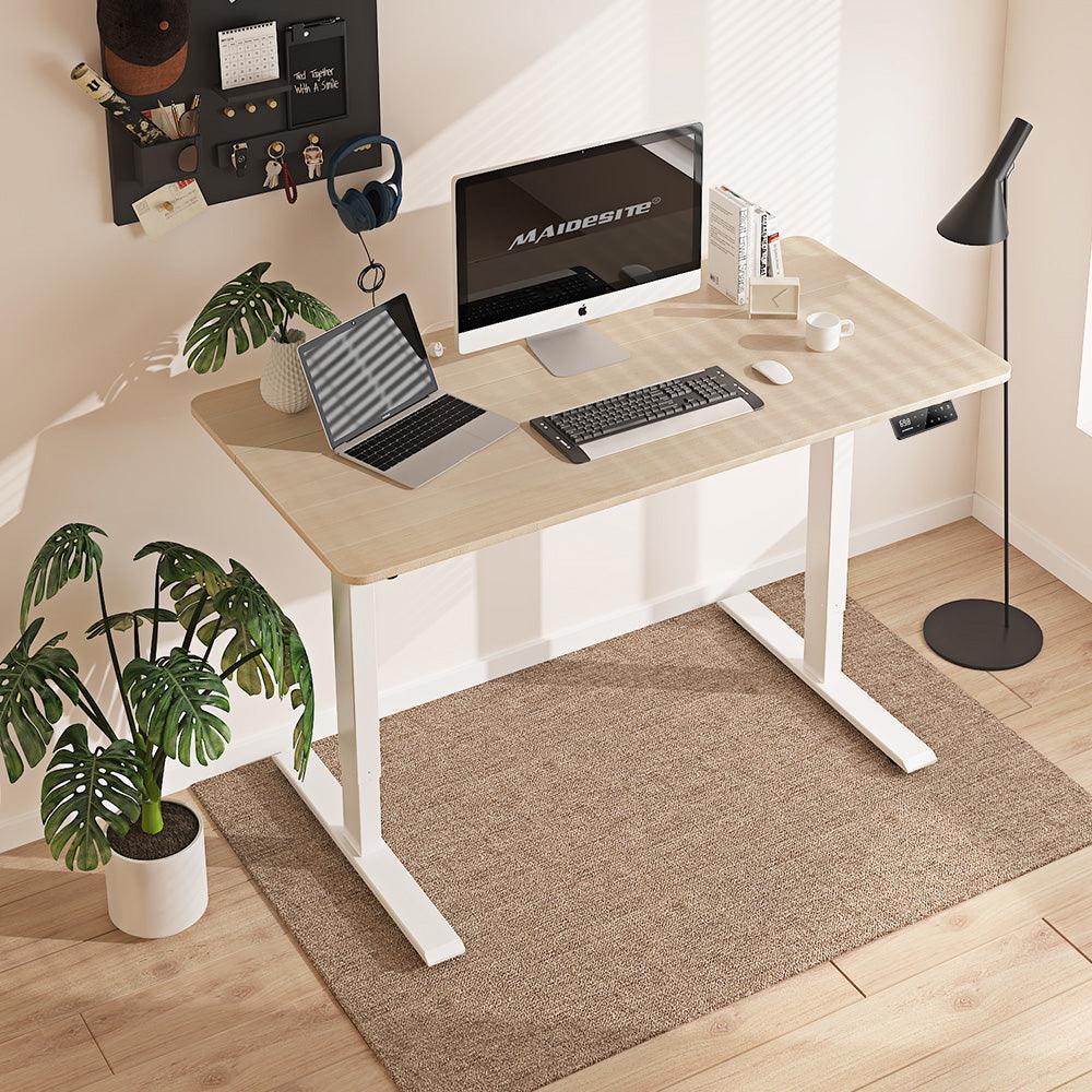 140cm oak top white frame electric standing desk s2 pro is great as computer desk
