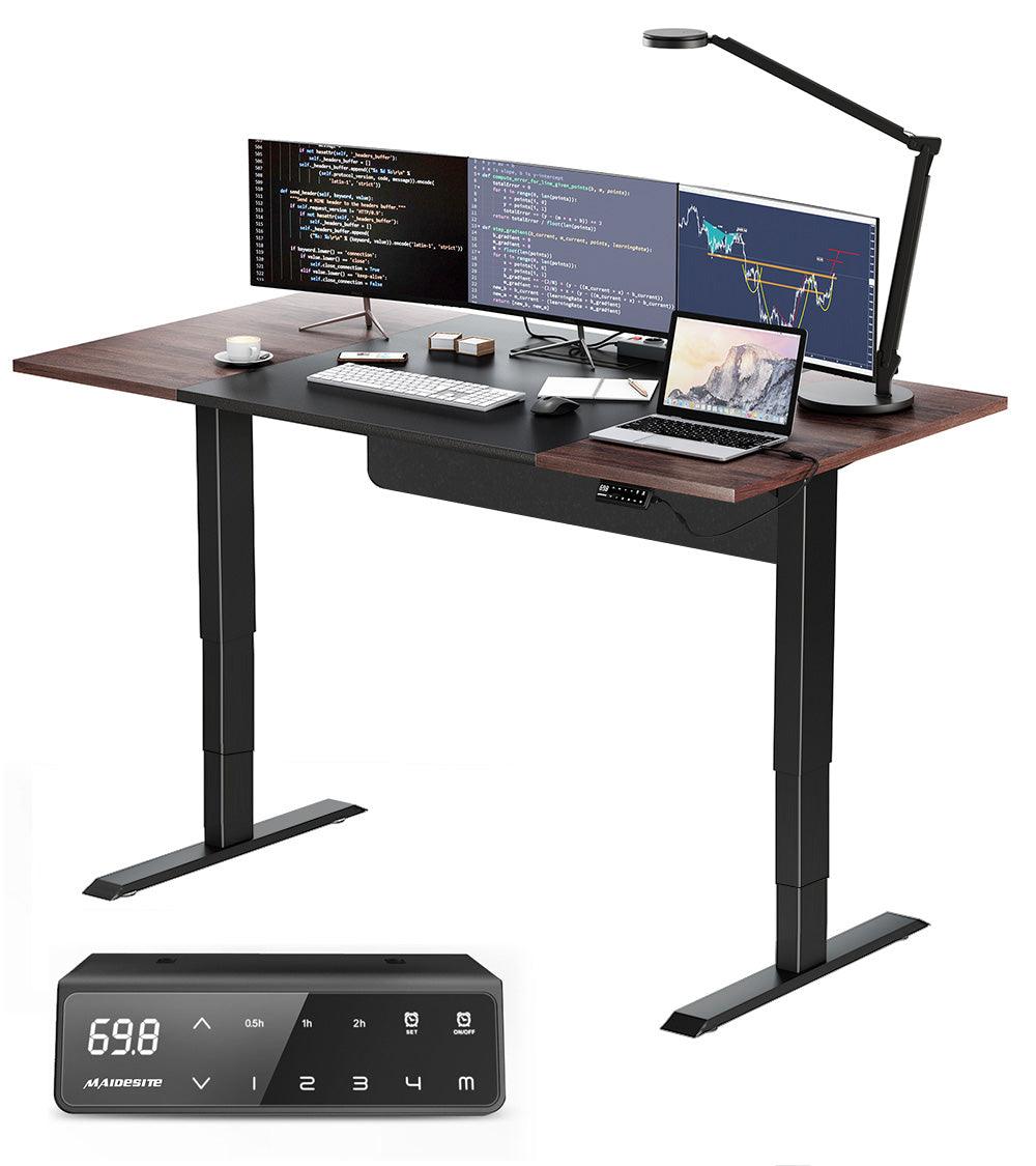 180x80 cm large standing desk is great for professionals like programmers, developers and brokers use