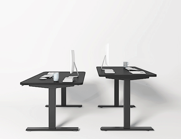 Maidesite desktop on the height adjustable leg to DIY office sit stand desk - MaidesiteUK