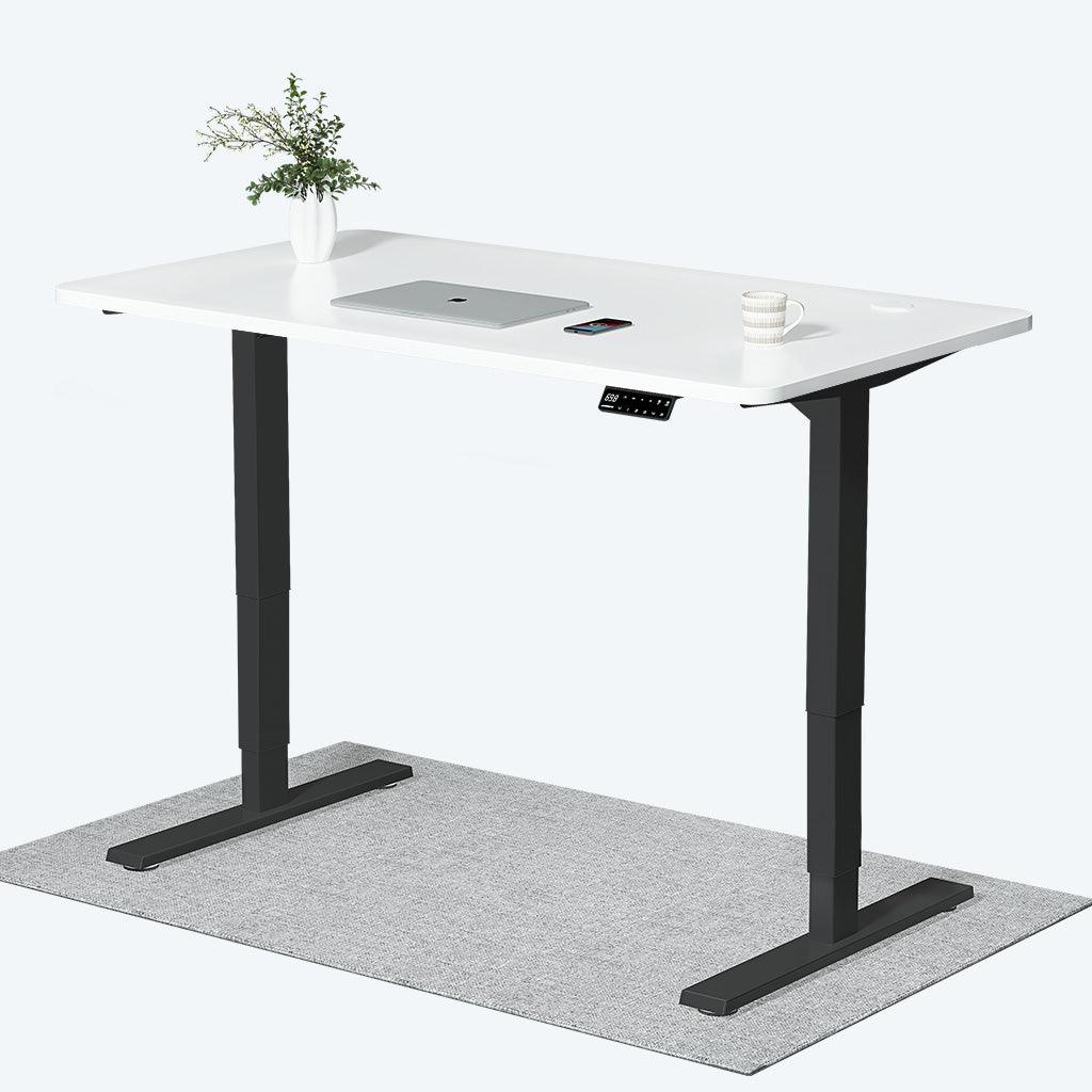 S2 Pro Plus height adjustable desk black frame white top for home office use