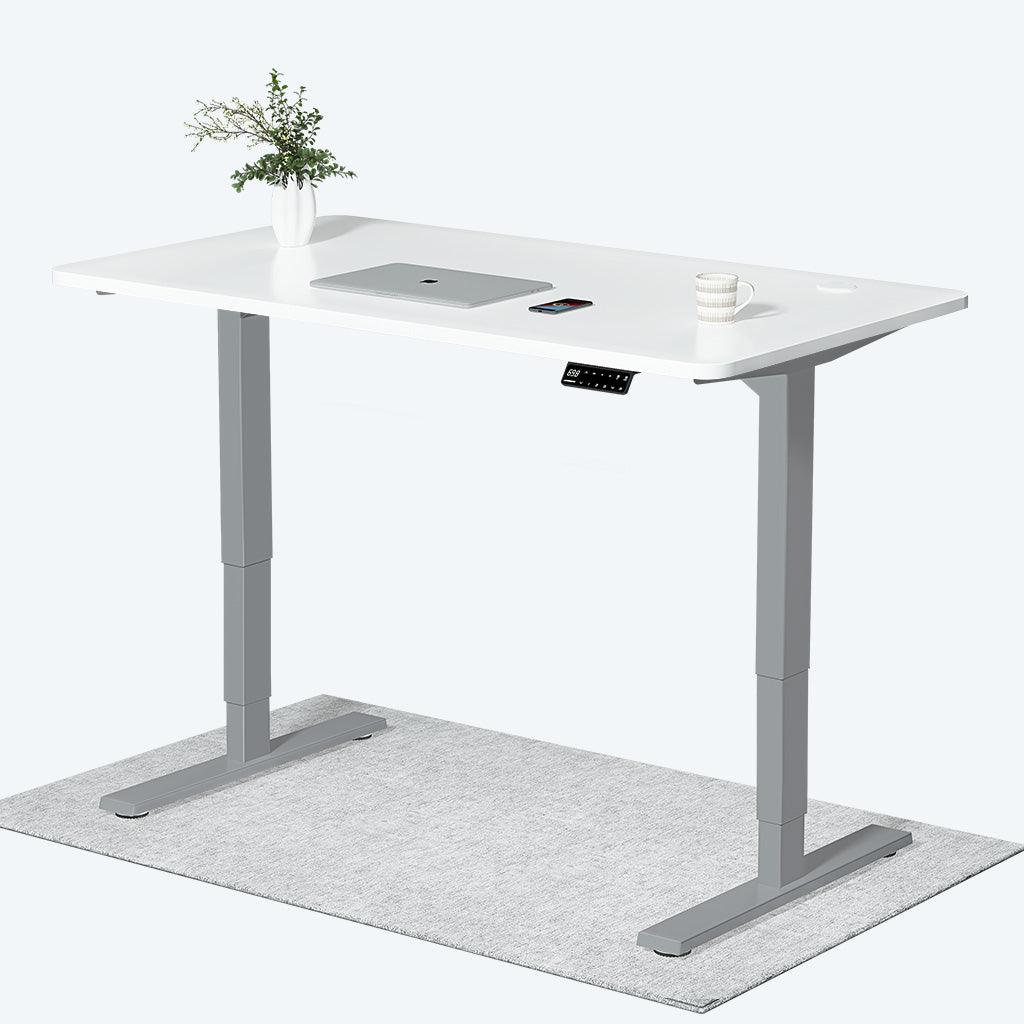  S2 Pro Plus Stylish and elegant electric height adjustable desk gray frame + white desktop