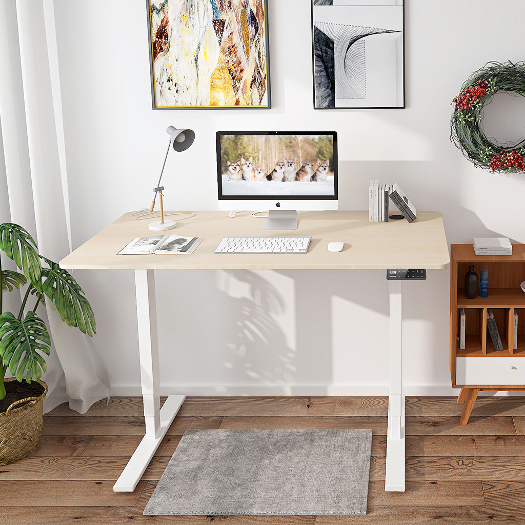 Minimalist 140x70cm standing desk white is best for home office
