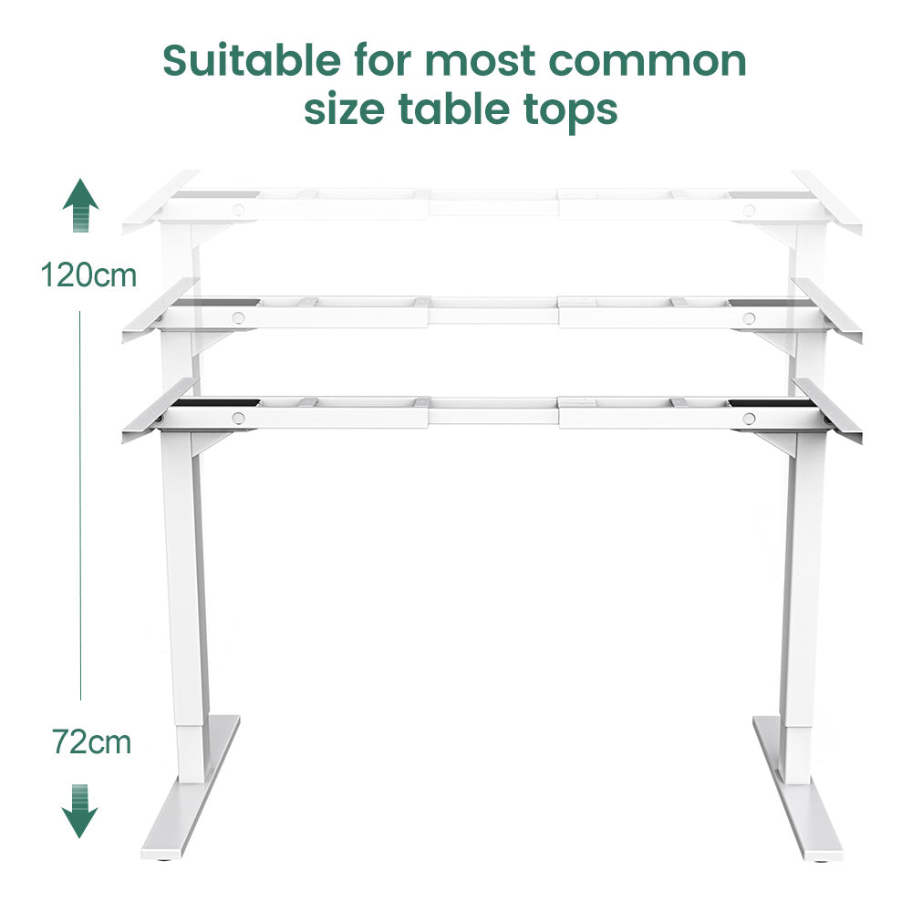Maidesite desk frame can come with common size table tops