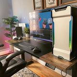 Maidesite SC1 Pro height adjustable desk setup for video editors and photographers