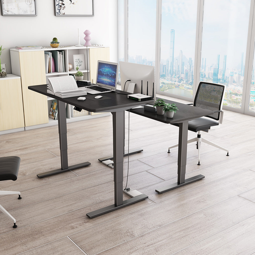 Maidesite Black height adjustable desk stable and durable for office