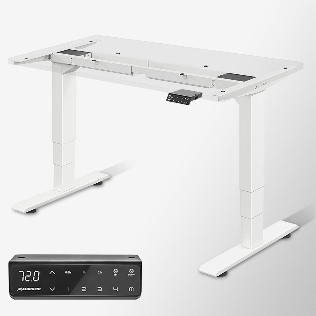 Maidesite T2 Pro Plus Electric 3-stage white standing desk frame
