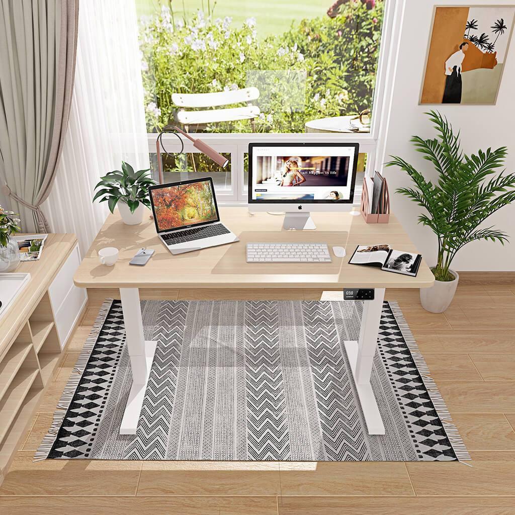 Maidesite electric desk for home office people work with it in the living room