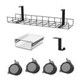 Standing Desk Accessories Kit (Drawer-Castors-Hook-Cable-Management-Tray）