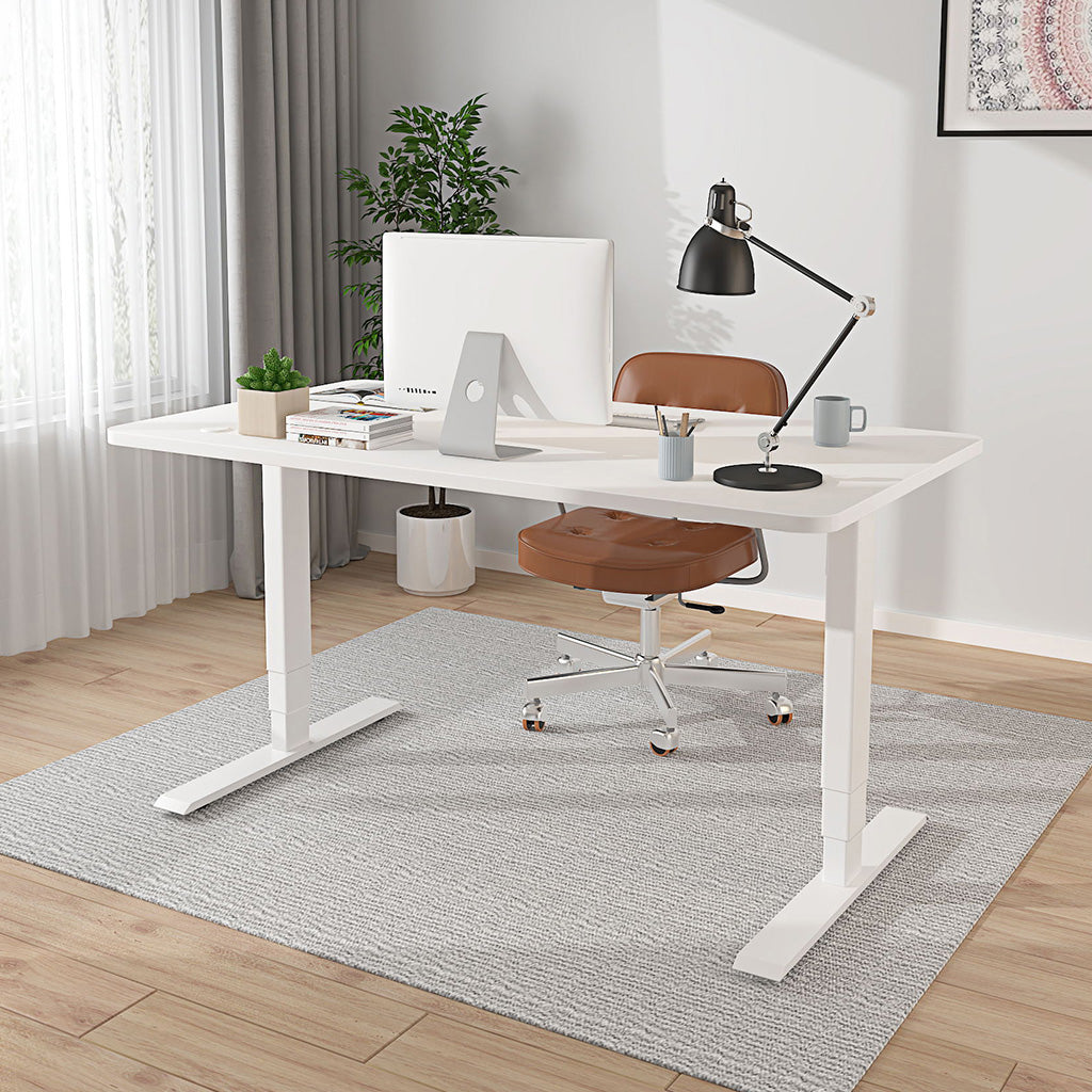 Modern office design ideas with Maidesite white S2 Pro Plus motorized desk in UK office