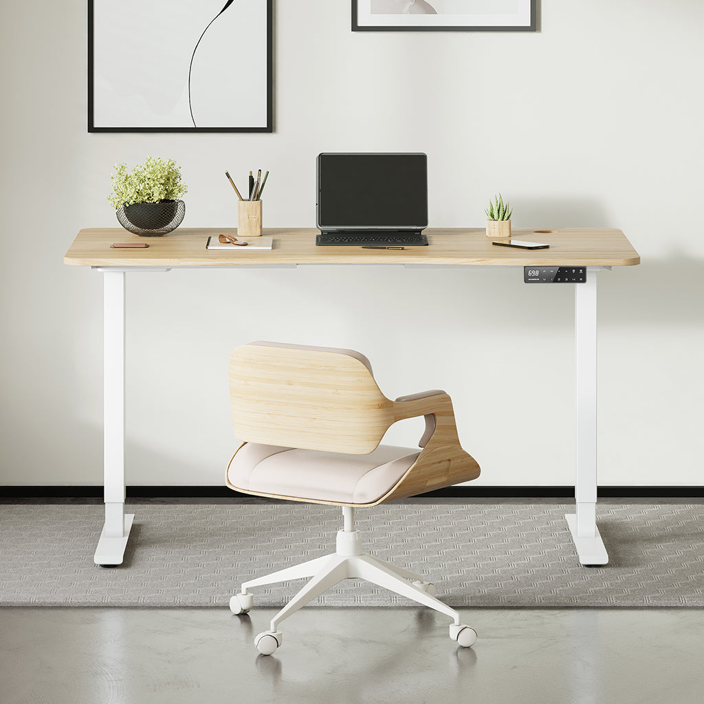 Maidesite bamboo top standing desk in the room for working