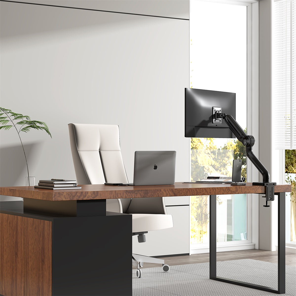 Computer Desk Arm Maidesite Aluminium Monitor Arm Single Arm Desk Mount – MaidesiteUK